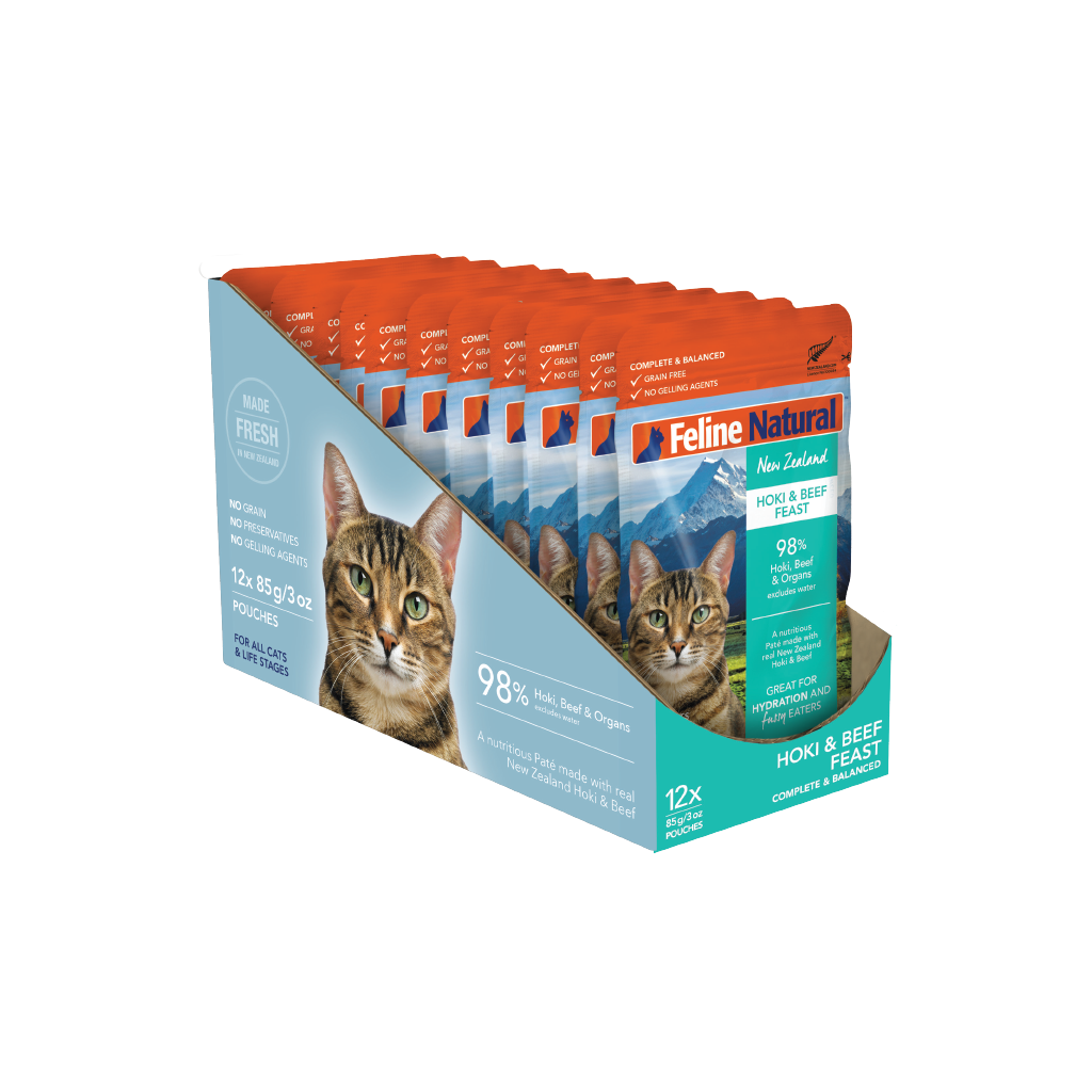 Hoki Beef Feast Pouch Cat Food Feline Natural